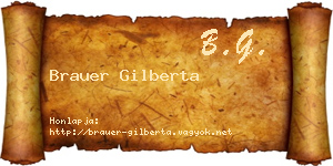 Brauer Gilberta névjegykártya